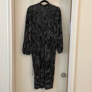 Zara women’s black and white dress.